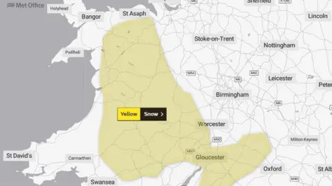 Met Office Map of snow area