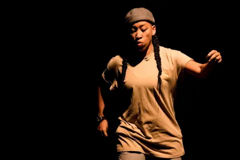 Camilla Greenwell Yami performing in a dance piece called The Honest Battle