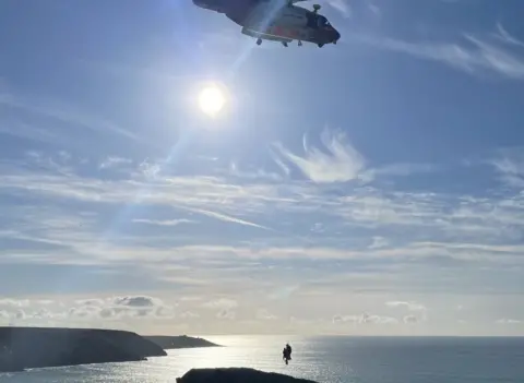 HM Coastguard Bosigran rescue