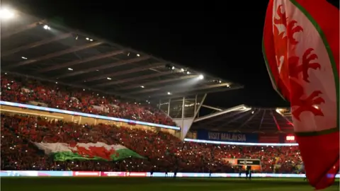 Getty Images Welsh crowd