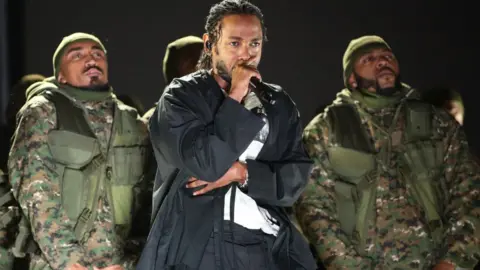 Getty Images Kendrick Lamar on stage