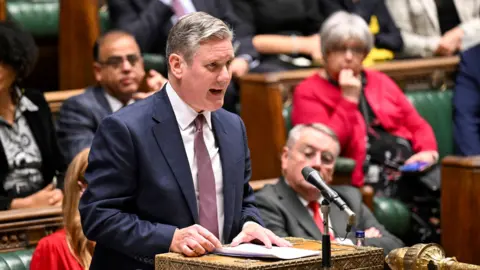 Keir Starmer speaking in the House of Commons