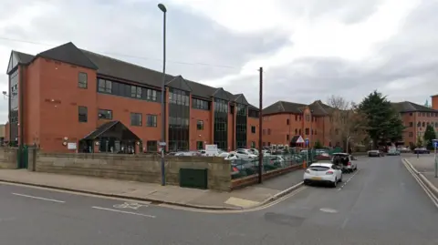 Google A selection of red-brick offices that will be knocked down as part of the scheme.