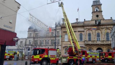Loughborough Town Hall fire