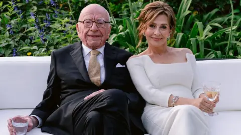 News Corp Rupert Murdoch with his new wife Elena Zhukova