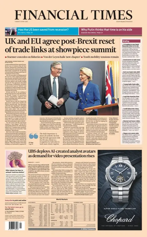  "UK and EU agree post-Brexit reset of trade links at showpiece summit".