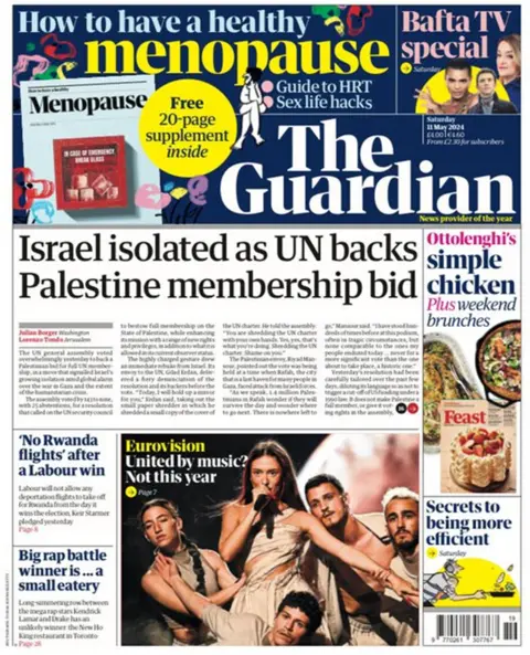 Guardian front page