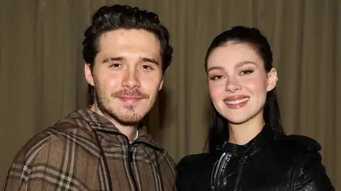 Getty Images Brooklyn Peltz-Beckham, Nicola Peltz-Beckham at the Burberry Fall RTW 2025 fashion show as part of London Fashion Week on February 24, 2025 in London, United Kingdom.