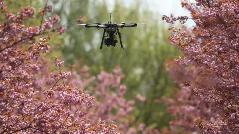 Getty Images Drone flying.