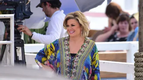 Getty Images Emily Symons filming in Sydney