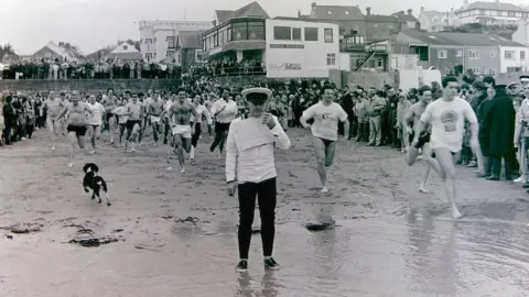 Saundersfoot New Year's Day Swim   One of the early Saundersfoot New Year's Day swims