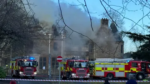 Fire at  Langgarth House