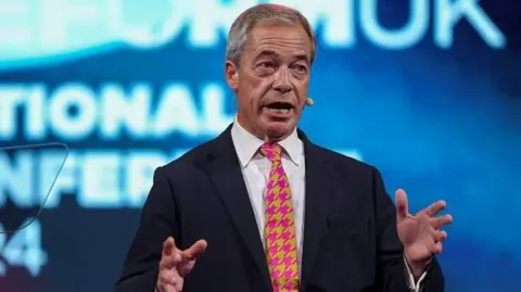 Reuters Nigel Farage pada konferensi Reformasi Inggris di Birmingham