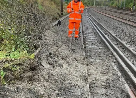 East Midlands Railway Landslip