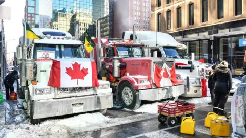 Getty Images Trucker convoy