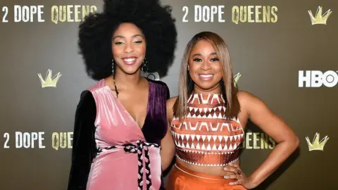 Getty Images Jessica Williams and Phoebe Robinson of podcast 2 Dope Queens