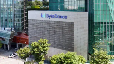 Getty Images File picture of Bytedance's office building in Singapore.