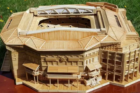 Shaminder Singh Toothpick replica of Wimbledon