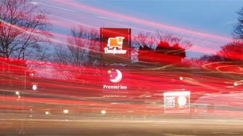 Reuters Beefeater, Premier Inn signs