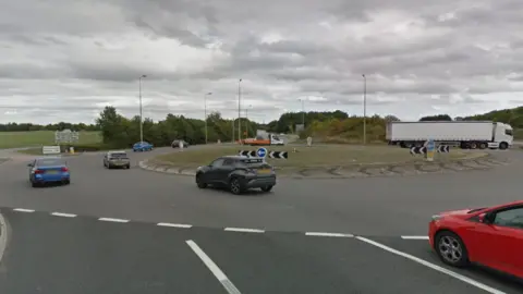 Google The roundabout off the slip road near junction 8A on the M40 in Wheatley, Oxfordshire