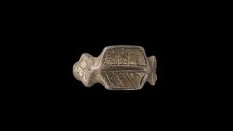 National Museum Wales A Medieval silver-gilt ring, found in Cilcain, Flintshire