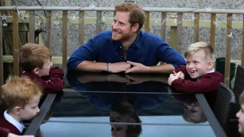 Nigel Roddis/Getty Prince Harry during a visit to Oliver Rooney"s home in Bramley