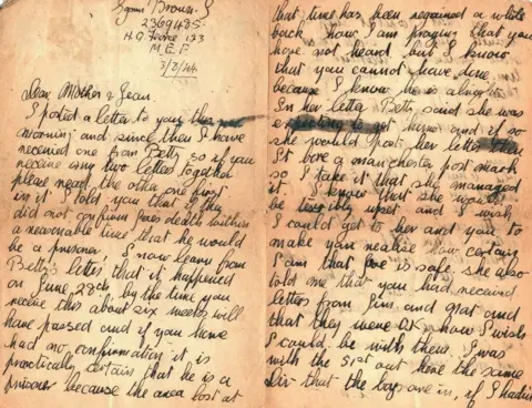 Clement Horvath Wartime letter