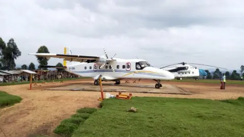 Reuters A Dornier 228-200 plane operated by local company Busy Bee is seen at the Goma International airport in Goma in picture taken on 24 March