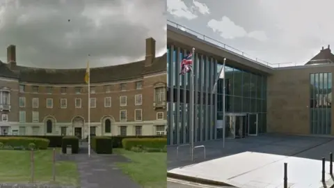 Google Somerset County Council (left), Cumbria County Council (right)