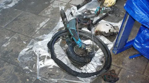 London Fire Brigade The damage caused by an e-bike fire