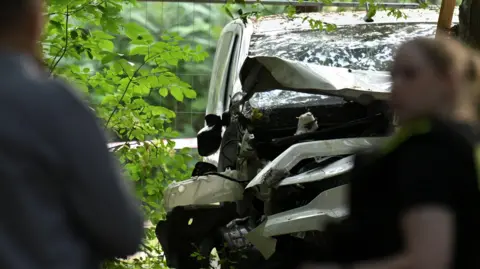 Reuters The vehicle that crashed into a crowd near Berlin's annual Christopher Street Day Pride parade on Saturday evening, leaving multiple people injured and the parade called off, in Berlin, Germany, July 26, 2026. 