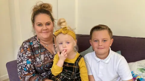 BBC Natasha Attwood with her daughter Avalon and son Cobie