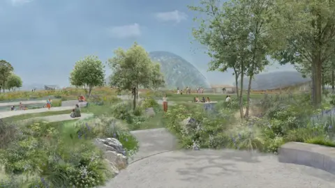 Studio Sylvie/Bronte Seller via Eden Project An artist's impression of how the Bring Me Sunshine Garden at the Eden Project Morecambe will look.