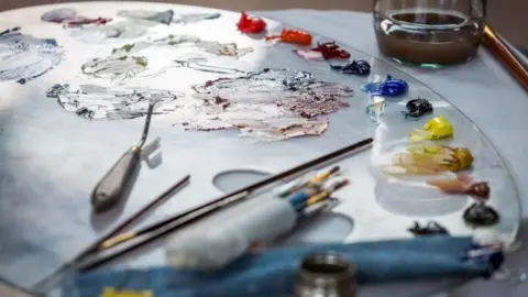 BBC Paint and brushes on palette