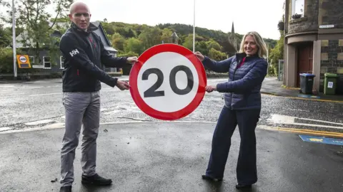 Scottish Borders Council 20mph sign