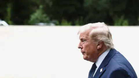 Donald Trump at the G7 summit, in Evian-les-Bains, France
