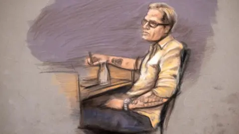 NTB/Ane Hem via REUTERS A court sketch shows a young man in a beige shirt