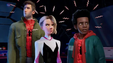 Sony Pictures Peter Parker, Gwen Stacy and Miles Morales