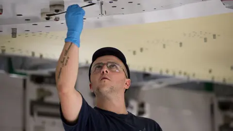 Worker at Airbus in Broughton, Flintshire