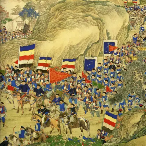 Alamy  A painting showing the suppression of the Taiping rebellion