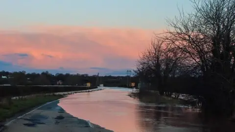 Ian Humphreys flooding in Bangor-on-Dee