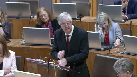 Senedd Cymru Mark Drakeford during First Ministers Questions