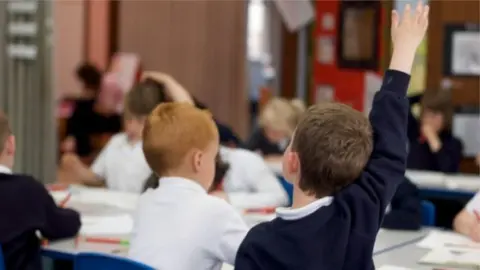 BBC Primary school children in a classroom