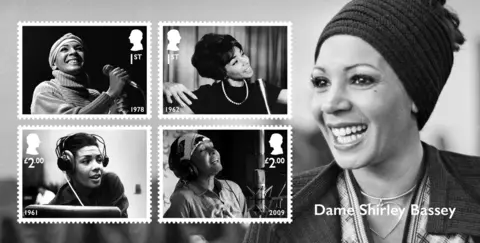 Royal Mail Black and white stamps