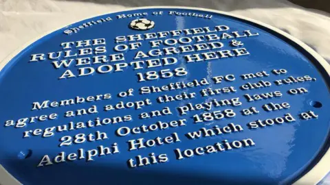 Sheffield Home of Football The latest blue plaque from the SHOF group