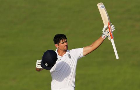 Alastair Cook on the cricket pitch
