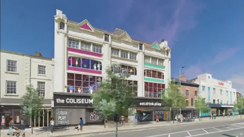 Stockton Council  A CGI image of the old Debenhams shop