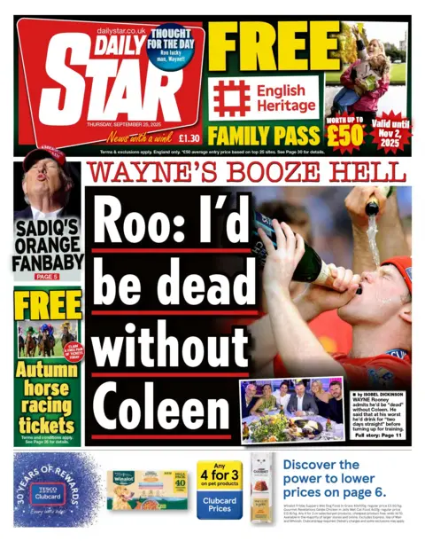  I'd be dead without Coleen" reads the headline on the front page of The Daily Star.