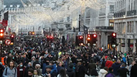 PA Media London's Regent Street shopping district on Saturday 12 December