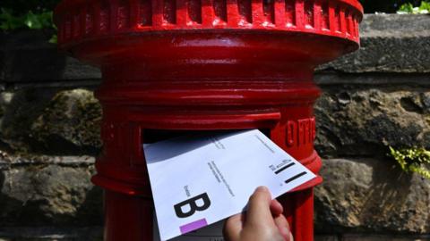 Postal vote through letterbox